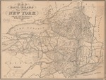 Map of the Rail-Roads of the State of New York by David Vaughan