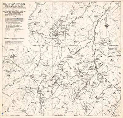 Vintage Adirondack State Park Map 11x9 