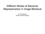 Different Modes of Semantic Representation in Image Retrieval by Rory Bennett